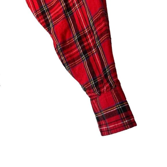 Pre Owned Women’s Time and Tru Long Sleeve Plaid Button Up Sz Med Casual Comfort - Picture 5 of 10